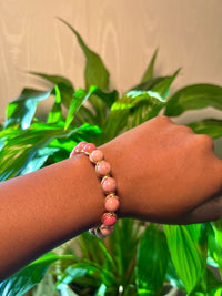 Rhodochrosite Aura Bracelet