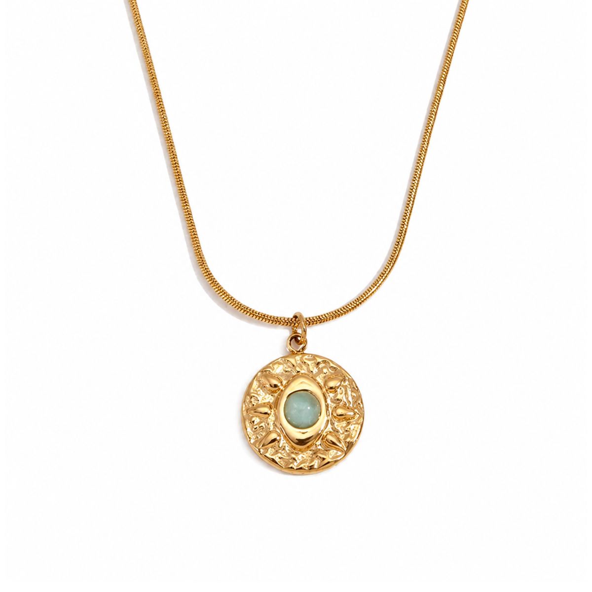 Amazonite Evil Eye Necklace