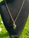 Black Obsidian Necklace - Handmade Wire Wrapped Crystal Pendant