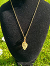 Citrine Necklace - Handmade Wire Wrapped Crystal Pendant