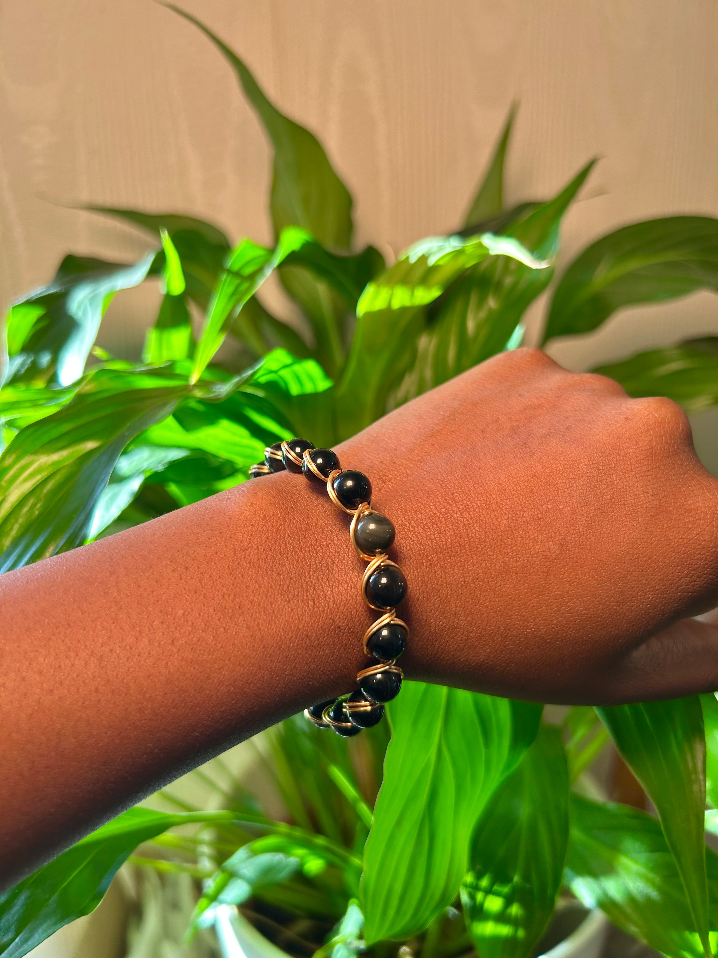 Rainbow Obsidian Aura Bracelet