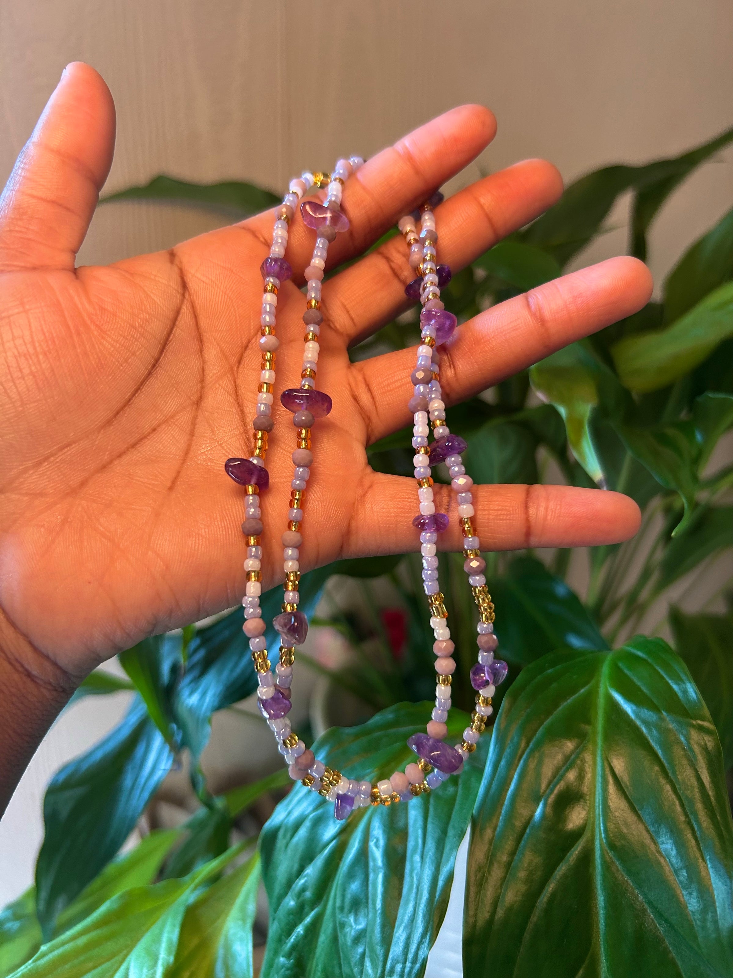 Ethereal – Amethyst Waist Beads | Intuition, Clarity & Protection