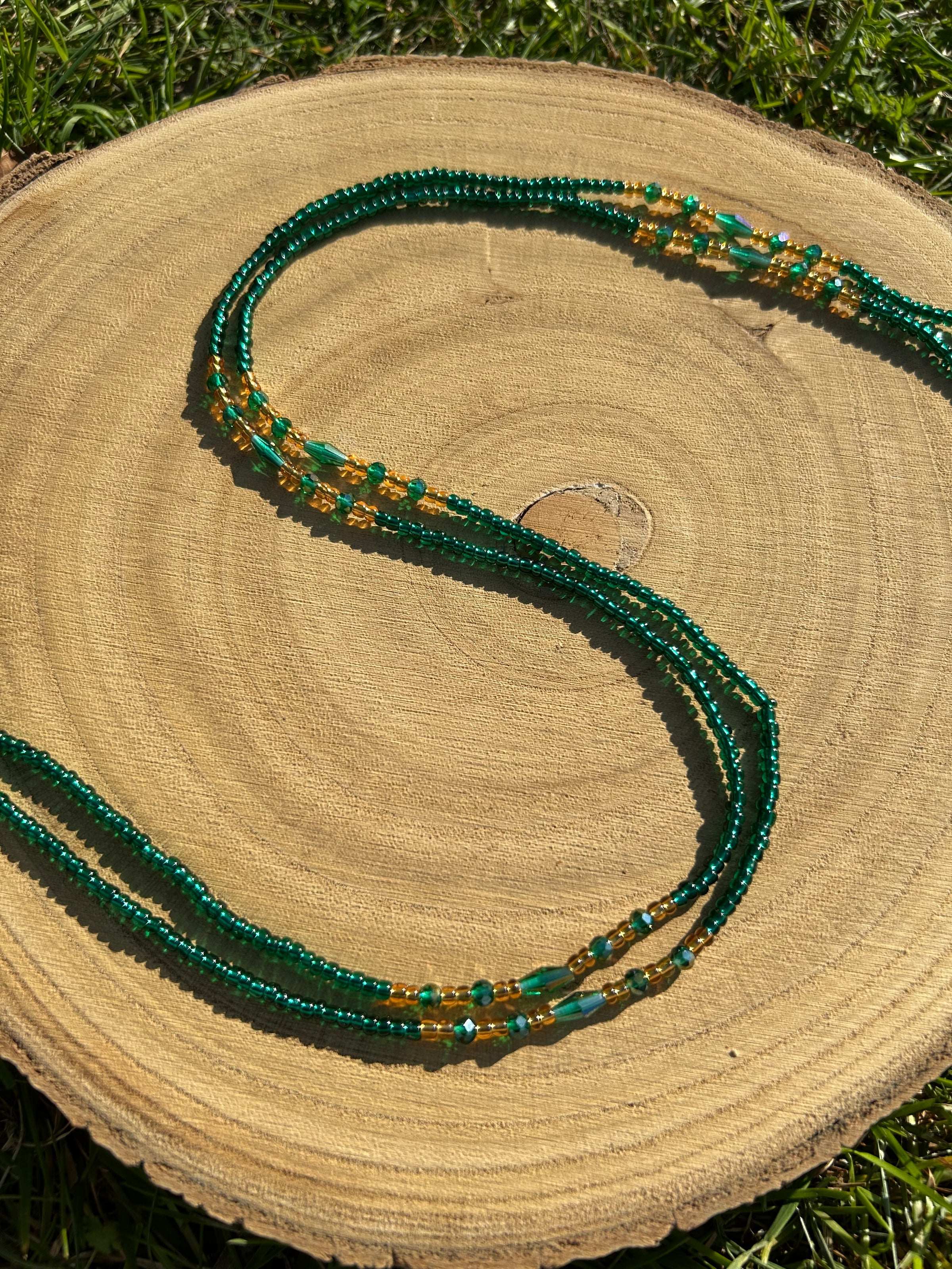 Green Diamond Waist Beads