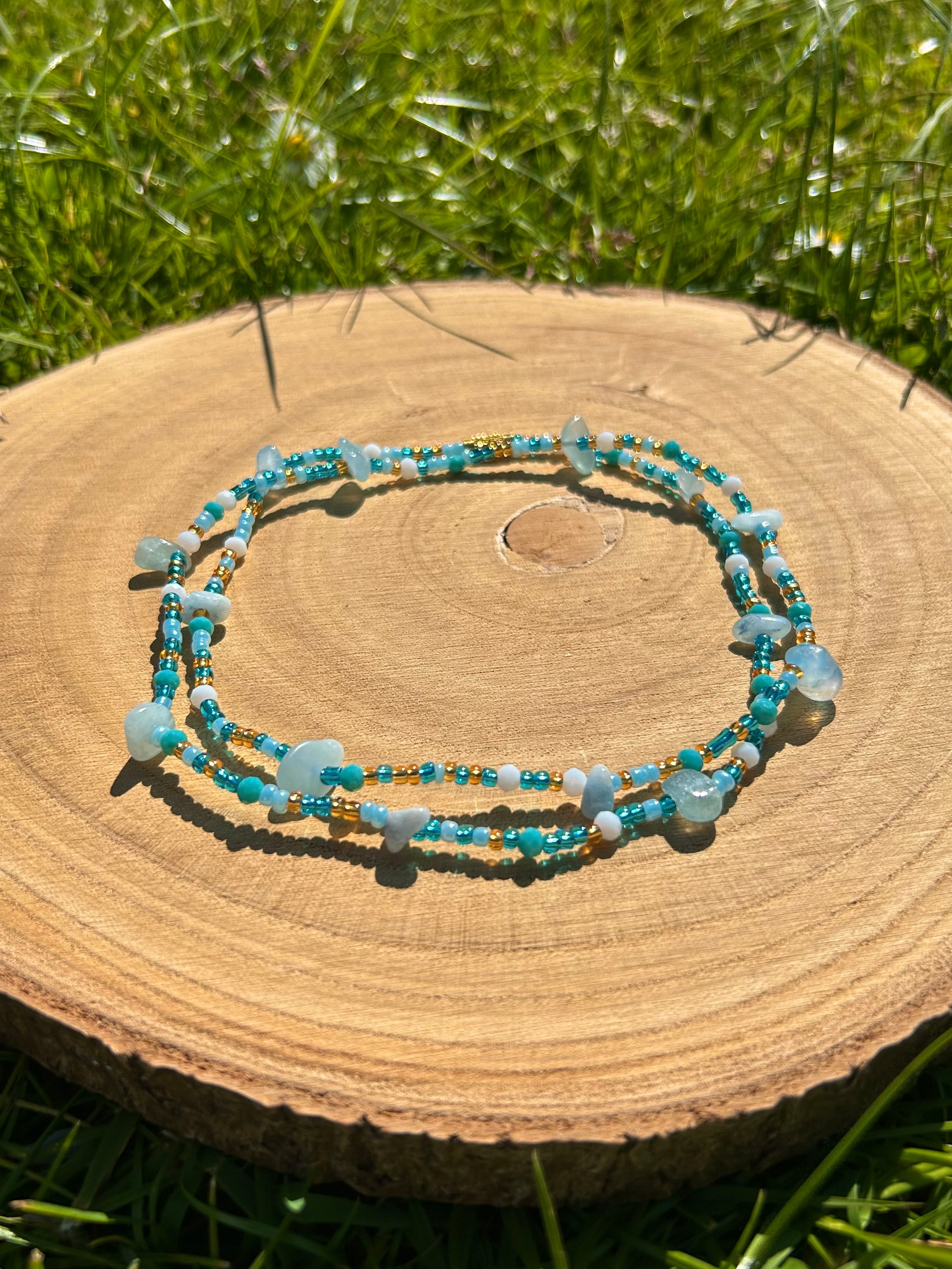 Tranquillity – Aquamarine Waist Beads | Calm & Clarity