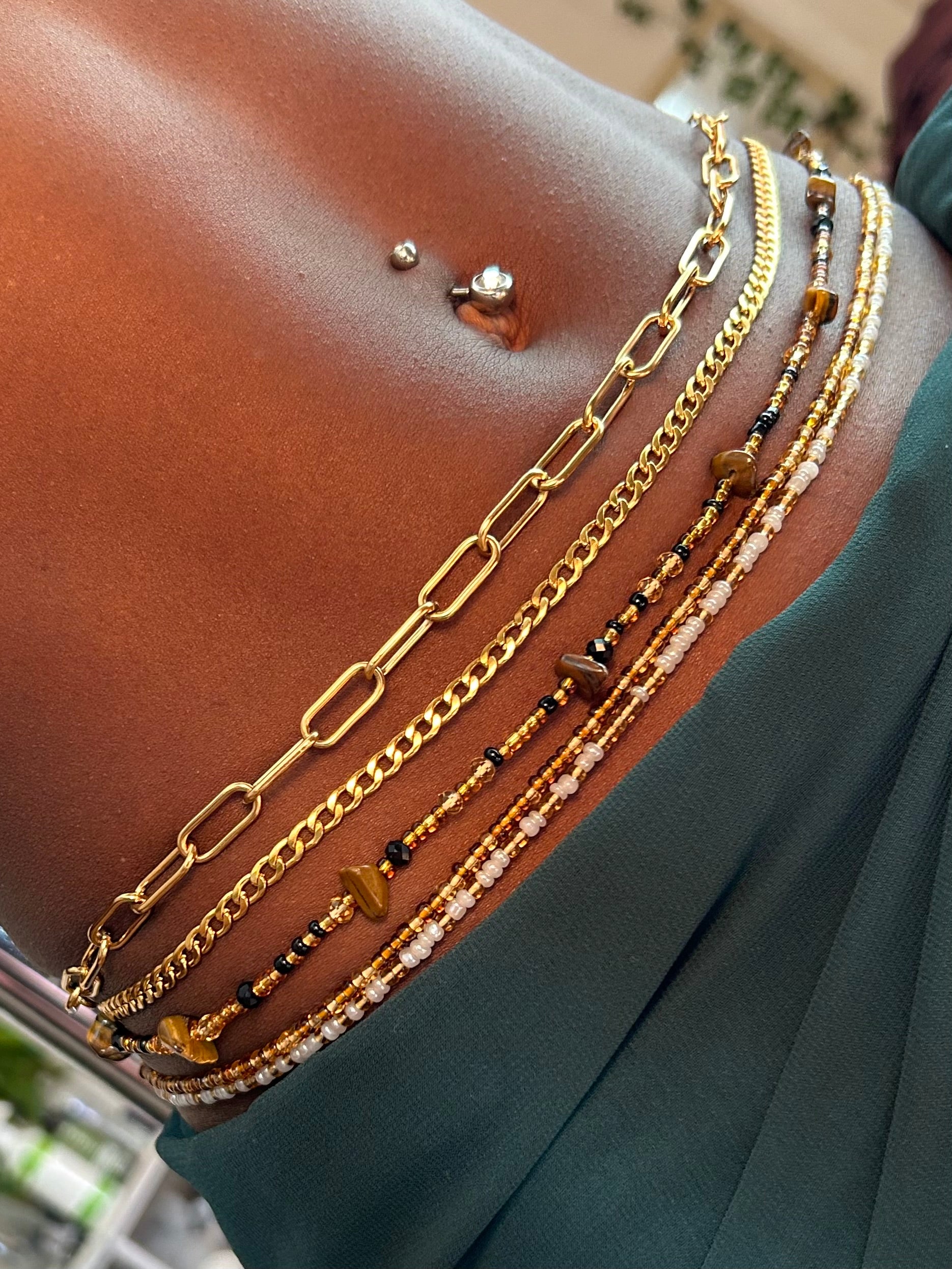 Rooted – Tiger’s Eye Waist Beads | Confidence, Protection & Grounding