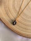 Black Obsidian Necklace - Handmade Wire Wrapped Crystal Pendant