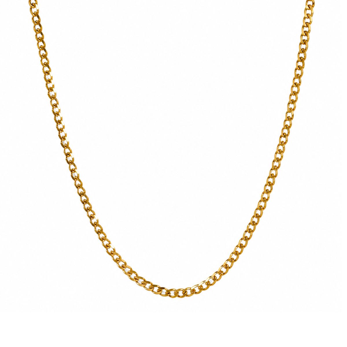 Gold Cuban Link Chain Necklace - 18k Gold Plated Stainless Steel