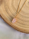 Rose Quartz Necklace - Handmade Wire Wrapped Crystal Pendant
